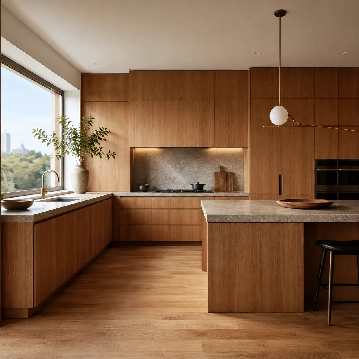 Kitchen scene in the Urban Oak finish