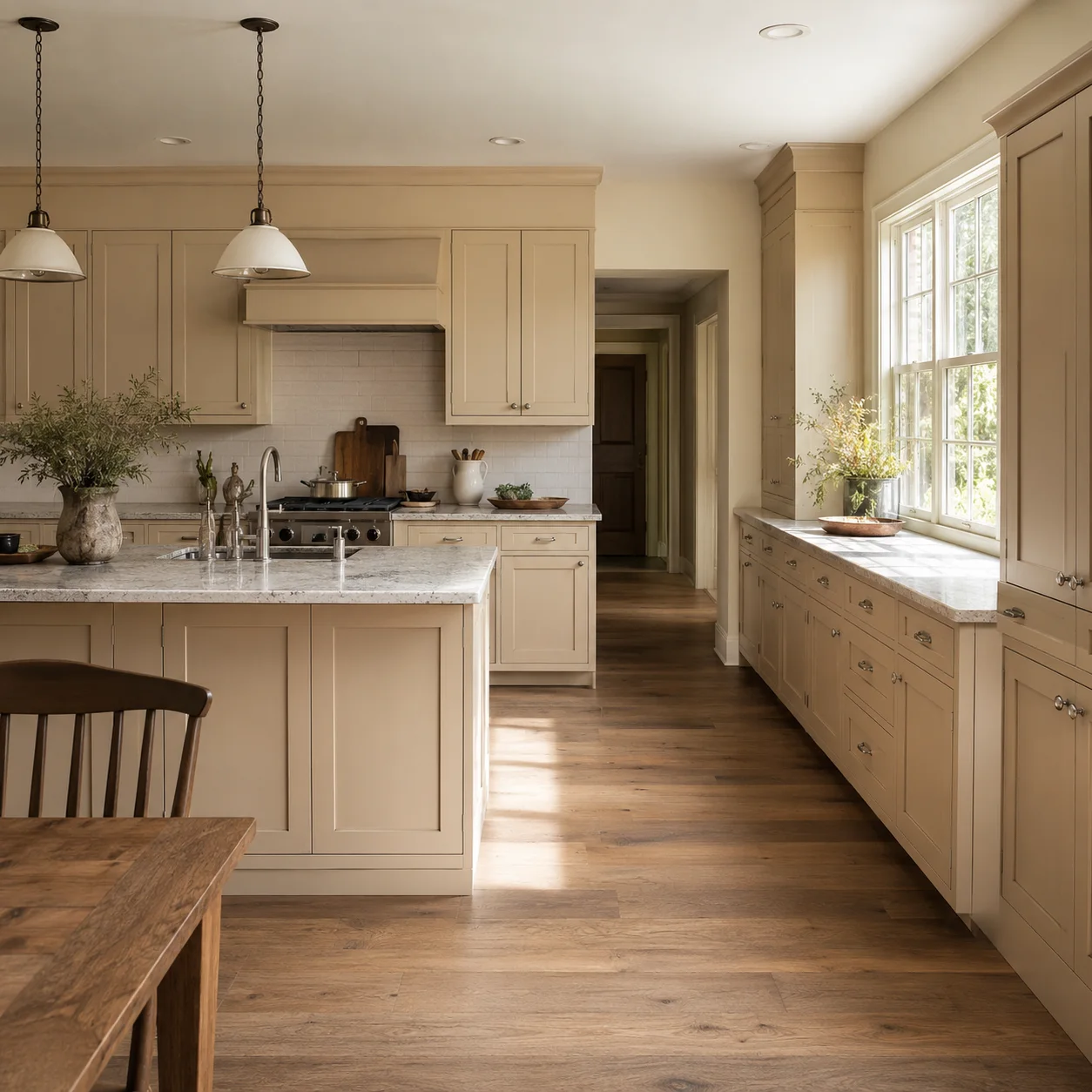 Kitchen scene in the Versa Shaker finish